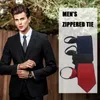 Bow Ties Dacron Leisure Neck Tie Suits Classic For Wedding Business Slim Men slips Vuxen Gravatas Men Zippered N0x1