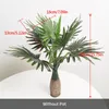 Decorative Flowers 40cm 8 Heads Artificial Tropical Banana Tree Fake Palm Potted Plastic Green Leaves For Home Garden Office Decoration