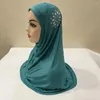 Ethnic Clothing H237 Beautiful Big Gilrs Or Adult Muslim Hijab With Stones Islamic Scarf Shawl Headscarf Hat Armia Pull On Wrap