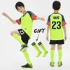 Jerseys Boys Football Jerseys Sets Gift Socks Custom Children Club Team Football Training Uniform Student Girls Soccer Sports Kits