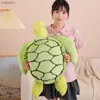 Plush Dolls Cartoon Turtle Plush Toy Cute Green Stuffed Animals Tortoise Plushies Doll Pillow Kawaii Soft Kids Baby Accompany Toys GiftsL2404