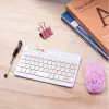 Myszy Śliczna kreskówka cicha bezprzewodowa mysz USB Optyczne komputer Mysz przenośny mini laptop różowy myszy królicze myszy dla dzieci MacBook Pen