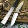 0393 Outdoor EDC Camping Knife Pocket Knife G10 Handle Survival Bearing Folding Knife