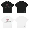 Tee Men Women Vintage Tops Short Sleeve T Shirts Letters Print Black White T-shirt