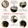 Toppers 12x13cm Straight Human Hair Topper mit Pony für Frauen europäischer unsichtbarer 3D -Haar Toupe -Clips in Haarverlängerungen Haarstück