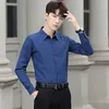 Men's Dress Shirts Male Formal Plain For Office Shirt Business Long Sleeve Red Original With Collar Tops Regular Trendyol Cool I