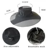 3pcsset Men Cappello bucket con velo a scialle mimeti di sabbia estiva prevenzione di sabbia da 12 cm Sun Armina impermeabile Capotte da pesca all'aperto 240417