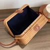 Handmade Crossbody Bag Adjustable Strap Rattan Women Handbags Large-capacity Portable Durable Storage for Ladies Shopping Trip 240422