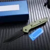 4Models 940/940-1 Folding Knife 3.4" S30V Satin Plain Blade Green Aluminum Handles Pocket Knives Rescue Utility BM42 EDC Tools