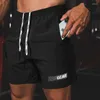 Mäns shorts dragstring Träning svarta manliga korta byxor som kör gym snabb torr basketavtal streetwear sommaren snygg xl