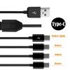 Accessoires Typec USB 1 tot 2 3 4 6 Poorttype C tot Mini Micro USB Y Splitter Meerdere snellaaddatum kabelkabel voor smartphonetablet