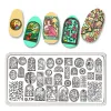 Arte Pirâmides egípcios Modelo de arte da unha Manicure Diy UNIF Art Stamping Placas de carimbo Transferência de imagem Misteriosa Egypt Eye Tool Tool