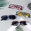 Солнцезащитные очки винтажные UV400 Металлические двойные мостики Полые модные модные очки.