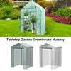 Walkin Greenhouse Cover Waterproof PE -ersättare med Rollup -dragkedja Dörr Uvresistant Small Warm House 240415