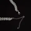 Kettingen ketting sticker ingelegde strass over het algemeen eenvoudige en modieuze lasketting dames ketting bruiloft sieraden