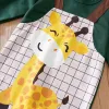 Pieni unici e ragazzi e ragazze Autumn Cine Cartoon Giraffe Stampato Falso Cinturino Falso Long Baby Body