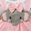 Pezzi patpat 3pcs bambina 95% cotone longsleeve elefante abbigliamento set