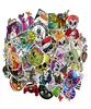 100pcspack Colorful Skull Ghost Punk Skeleton Autocollant Autoripues étanches pour la bouteille d'eau Planner Scrapbook Scrapbook SK4899978