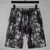 Shorts masculinos praia homens plus size 10xl verão de moda legal letra casual letra graffiti calça curta masculino grande fundo