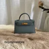 Sac à main de cuve de vache supérieur epsom cuir authentique en cuir pur pure mini2 greenqqjpw7ld87