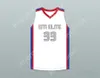 Aangepast elk nummer heren jeugd/kinderen tacko val 33 elk 1 leer 1 elite aau witte basketbal jersey 2 top gestikt s-6xl