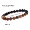 Brins 8 mm Nouveaux perles de bois naturel bracelets hommes noirs méditation bracelet blanc femme prière bijoux bracelet yoga homme