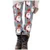 Leggings femminile 2024 autunno per le donne controllano il cartone animato di natale stampato all'interno dell'abbigliamento navidad pant