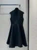 MILANO RUNWAY DREST 2024 Nuova Fring Summer O Neck Designer Designer Dresses Brand Same Style Dress 0424-10