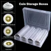 Bacs 100 / 50pcs Capsule Capsule Casure Case 30/40 mm Boîte de stockage commémorative Round Medal Collection de collecte