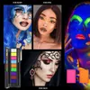 Body Paint 10-color Water Activation UV Painting Palette Set Face Water-based DIY Fluorescent Body Paint Camouflage Paste Eyeliner Makeup d240424