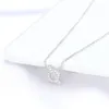 PENDANts Fashion giapponese e coreano Pure Silver Necklace Women's Luxury Stars Shining Zircon Collar Chain.