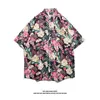 Chemises décontractées pour hommes Hawaiian Polyester Summer Summer Short Shirt Tropical Leaf 3D PRESSE PLAQUE BLAIS MAL