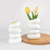 Vazen 1 pc Noordse stijl Spiral vaas witte plastic bloem voor bruiloft decoratie huis eettafel slaapkamer arrangement decor