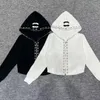 Women's Jackets Women's Hoodies Women's Knitted Sweaters Luxurious metal zipper design with embroidered lettering Women's coat