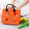 Totes The Orange Guy Casual Beach Sac Summer Eva Travel Picnic Tote For Women Holes Fit Charms Imperproof Fashion Handsbag Outdoor