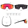 Lunettes de soleil Nouveaux verres à vélo polarisés Kapvoe Mountain Bike Road Cycling Gogles Men Lunettes de soleil Sport à travers le vent Sport