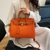 Handbag Popular Bag 2024 Platinum One Shoulder Crossbody Handbag Small Litchi Pattern Womens Advanced Handmade Genuine Leather