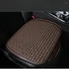 Car Seat Covers Cushion Long Grid Linen Without Backrest Single Checkered All Seasons