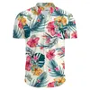 Camicie casual maschile hawaiaian beach flower 3d stampe streetwear uomini donne alla moda floreale camicia a maniche corte camicetta harajuku abiti da uomo harajuku