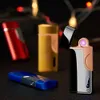 Einzigartige Metalldrehzogen leichter USB wiederaufladbare kreative Plasma -Zigaretten -Zigaretten -Ignitor Windproof Elektromarkte leichtere Geräte für Männer