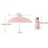 Mini Sun Paraplu Outdoor Small Pocket Rain Travel Paraplu Vinyl Folding Umbrella UV Bescherming Zonneschaduw Pocket Parasol