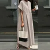 Large Size Loose Cotton And Linen Dress Round Neck Elegant Preppy Style Mori Womens Bottoming Shirt Casual Skirt