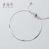 sailormoon sister bracelet designer Aloqi S Sier Bracelet Women's Korean Edition Simple Hollow Elbow Handpiece Cute Temperament Round Bead Jewelry S3739