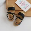 Slipper Retro Weave Girl Sandal 2022 Летовая новая мода детские сандалии милые бабочки пляжные туфли детские римские туфли детские девочки обувь F05224L2404