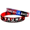 Party Gunst 9 Styles Trump 2024 Sile Bracelet America Flag Polsband Drop Delivery Home Garden Festieve Supplies Event Dhuer