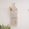 Figurines décoratives Coton Coton Woving Pocket Boho pour les fleurs séchées Tapestry macrame décor tissé Bohemian Home