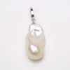 Clips Natuurlijk zoetwater grote barokke onregelmatigheid Magic Light Pearl Pendant ingelegd met 925 Sterling Silver Buckle Verstelbaar1530mm