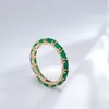 Clusterringen Kinel Full Opal Green Natural Zirkon Damesring 585 Rose Gold Vintage Wedding Bride Sieraden Luxe ontwerp Gift voor meisje