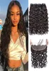 Modern Show human hair bundles with134 lace frontal virgin peruvian 1030inch water wet and wavy hair extensions9404769