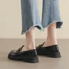 Casual Shoes High Quality British Style Retro Loafers Women 2024 Spring/Summer Platform Black Luxury Designer Mary Jane